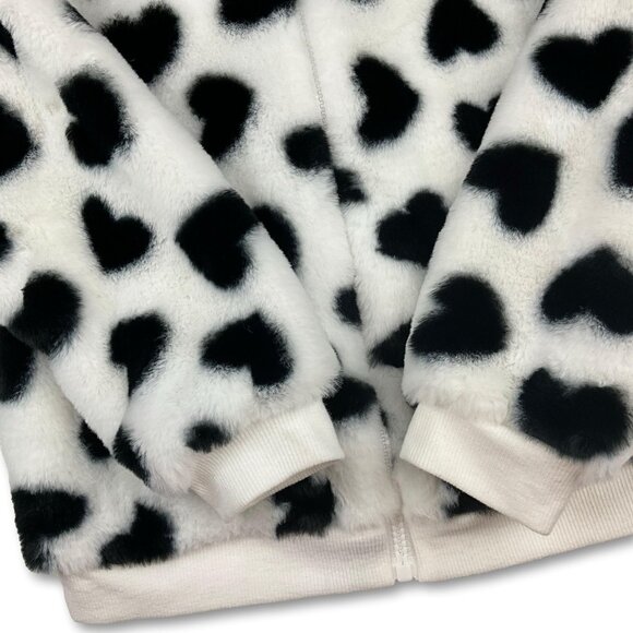 Max Studio Kids Heart Faux Fur Jacket – Girls Medium 7/8 - Picture 3 of 3